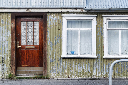 traditional painted houses in reykjavik iceland street © TravelPhotography