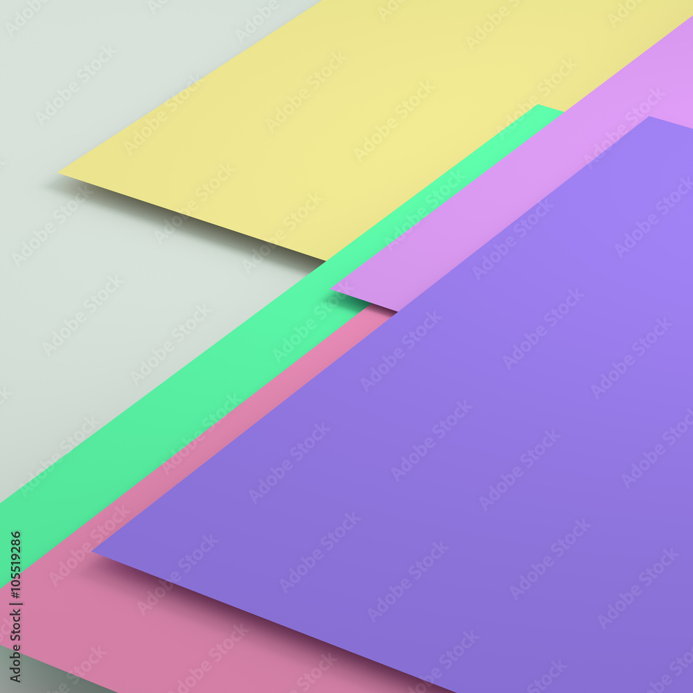 Geometric shapes with soft vibrant colors. Background for compositions or interface, UI design, book cover, album cover, interface design, apps.