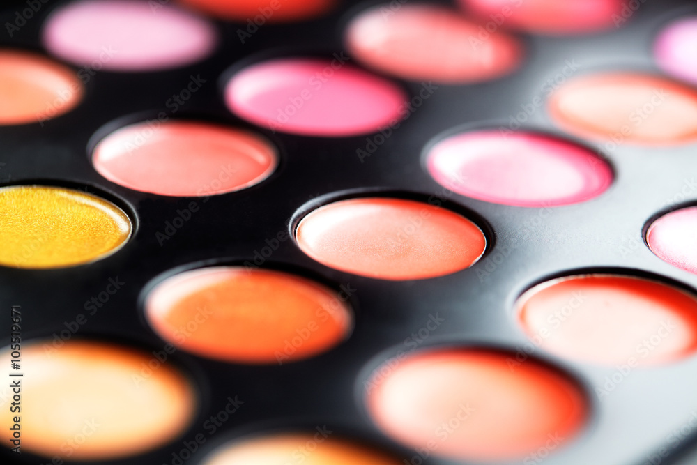Close-up macro shot of lipgloss palette. Colourful salon cosmetics for makeup artist. Vibrant make-up product. Soft focus
Close-up macro shot of lipgloss palette. Colourful salon cosmetics for makeup artist. Vibrant make-up product. Soft focus
