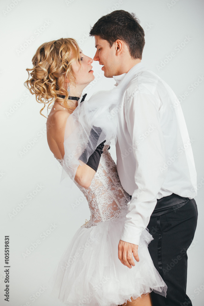couple of bride and groom covered with veil couple of bride and groom covered with veil