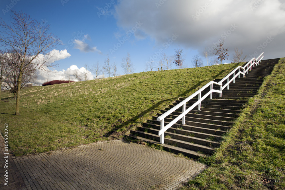 Staircase on a dike