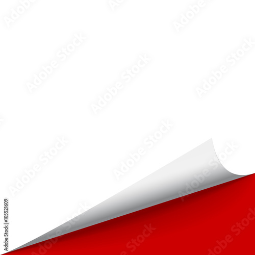 Vector sicker paper edget twisted up with shadow