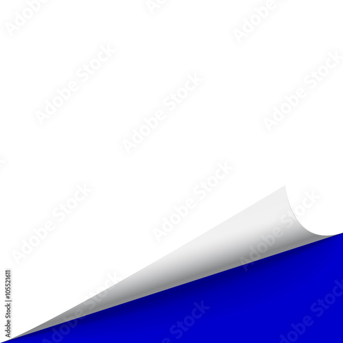 Vector sicker paper edget twisted up with shadow