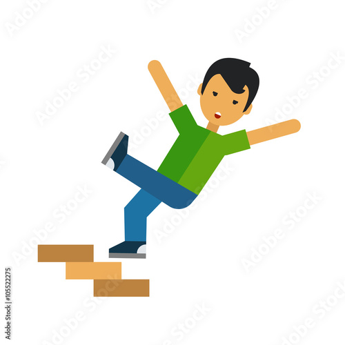 Falling down the stairs icon