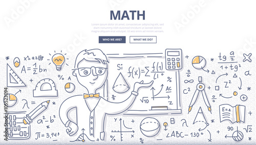 Fotografie, Obraz Math Doodle Concept
