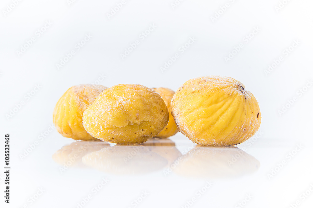 chestnut isolated on white background chestnut isolated on white background