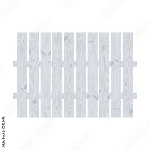 White wooden decorative cottage garden fence