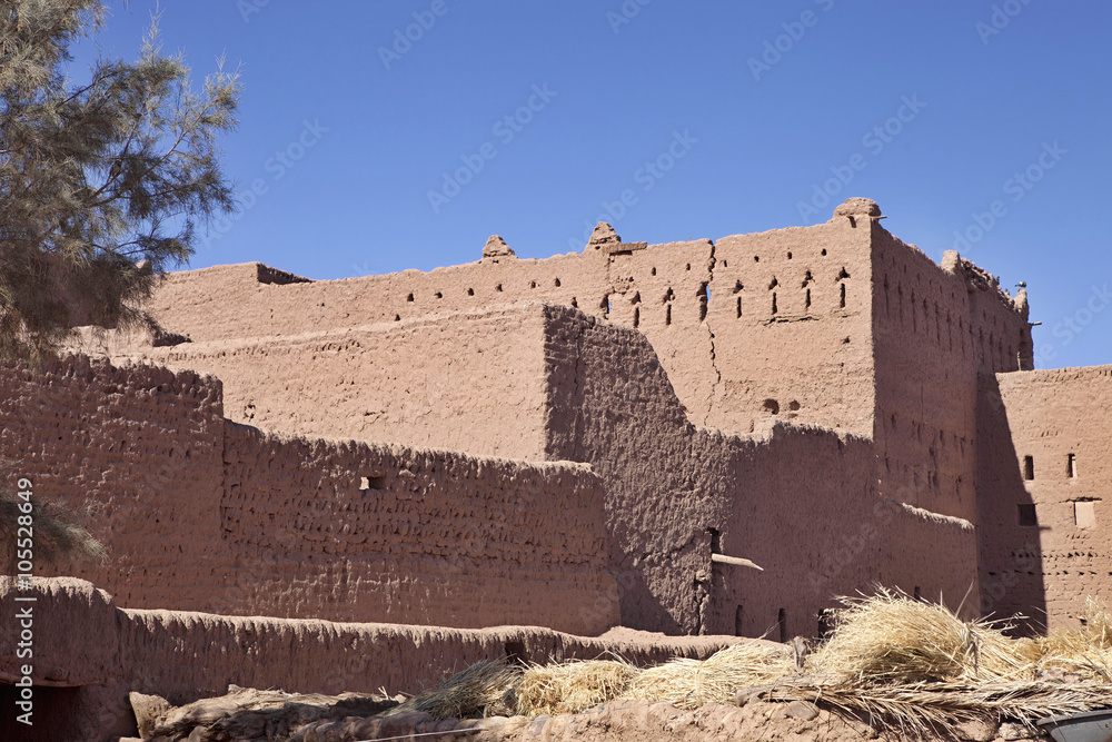 Ruins  Kasbah near the  Dar Paru in Morocco.