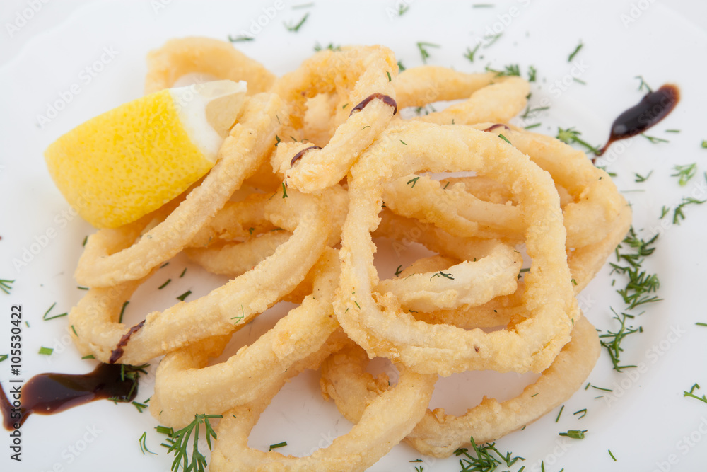 Deep fried calamari rings Deep fried calamari rings