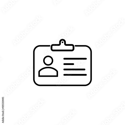 security set id card line icon