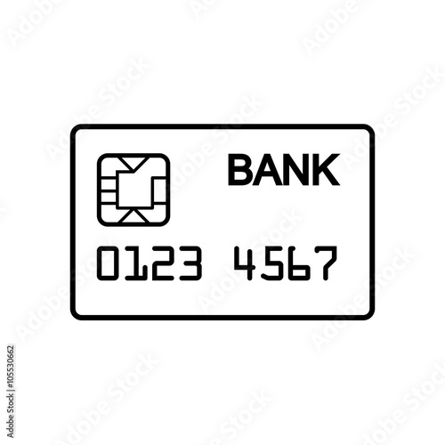 security set credit card line icon