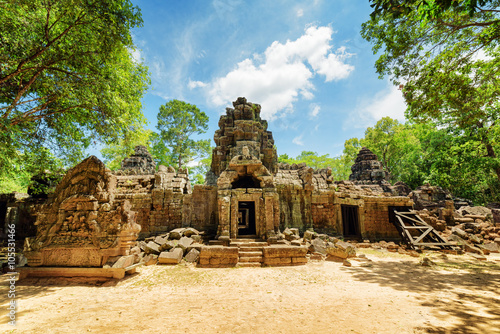 One of entrances to ancient Ta Som temple in Angkor, Cambodia