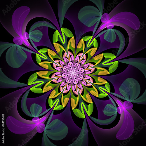 Fabulous multicolored flower pattern. You can use it for invitat photo