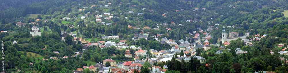 Panorama of Banska Stiavnica (Slovakia)