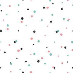 Acrylglasbilder Polka-Dot-Muster Schwarz-goldenes abstraktes Punktemuster  © pashabo