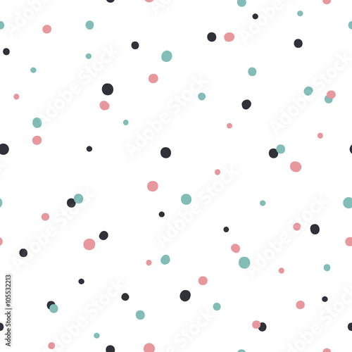 Abstract Seamless Pattern on White Background with Black and Gol