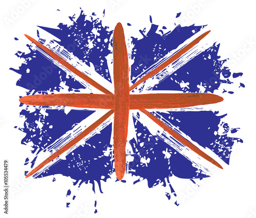 Great Britain grunge flag, United Kingdom (UK) - abstract grunge vector illustration