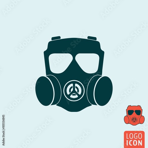 Gas mask icon isolated.