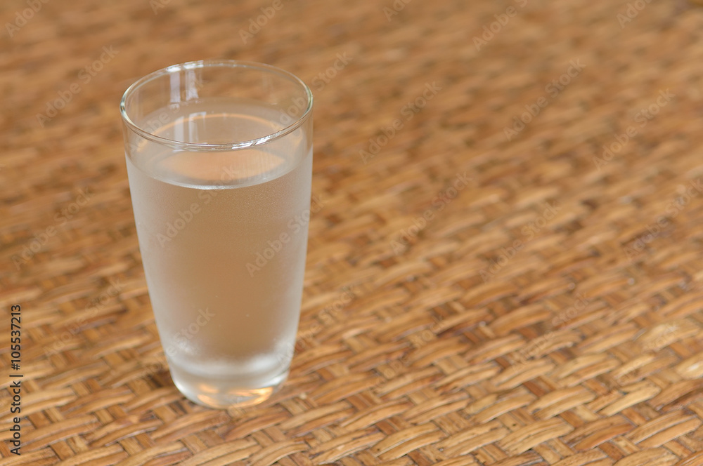 A glass of cold drinking water A glass of cold drinking water