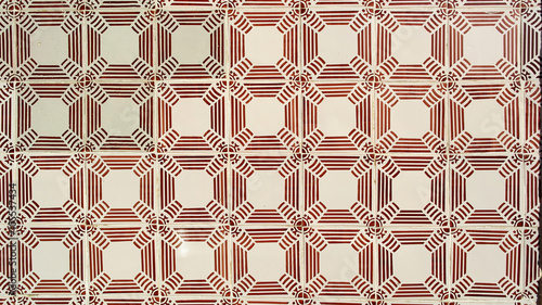 Detail of some black and white azulejos, portuguese tiles