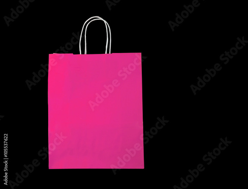 Fuchsia shopping bag.