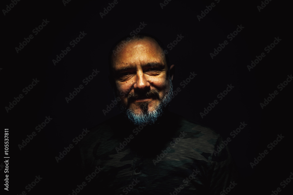 Portrait of a Beard Man Smiling Portrait of a Beard Man Smiling