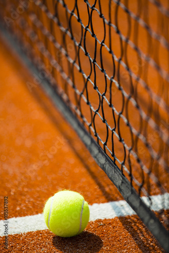 Tennis - tennis ball on a tennis court © Gorilla