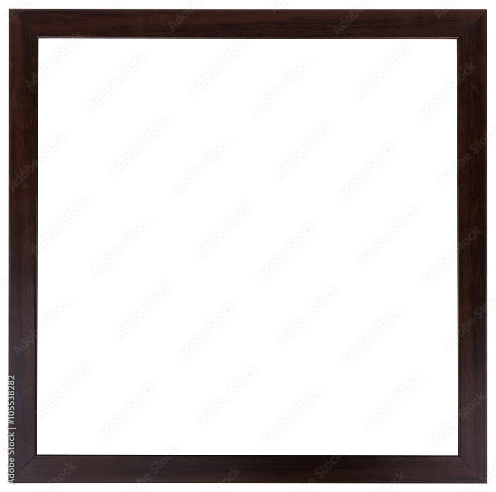 The wooden black frame isolated on the white background. The wooden black frame isolated on the white background.