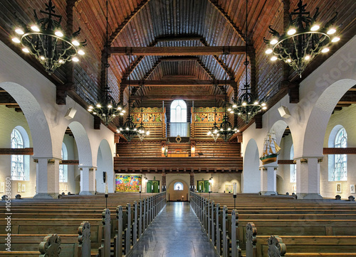 Obraz na płótnie Interior of Masthugg Church (Masthuggskyrkan) in Gothenburg, Sweden w salonie