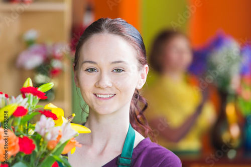 Pretty Young Flower Shop Worker