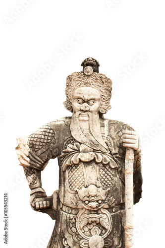 The ancient Chinese warrior statues.