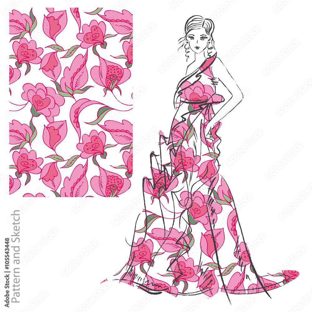 Fototapeta premium fashion sketch n.1