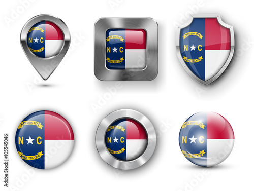 Free Download USA State Flag Badges - GFXLoad