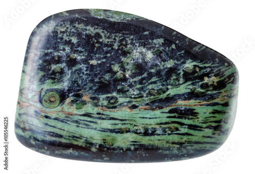polished Rhyolite mineral gem stone isolated