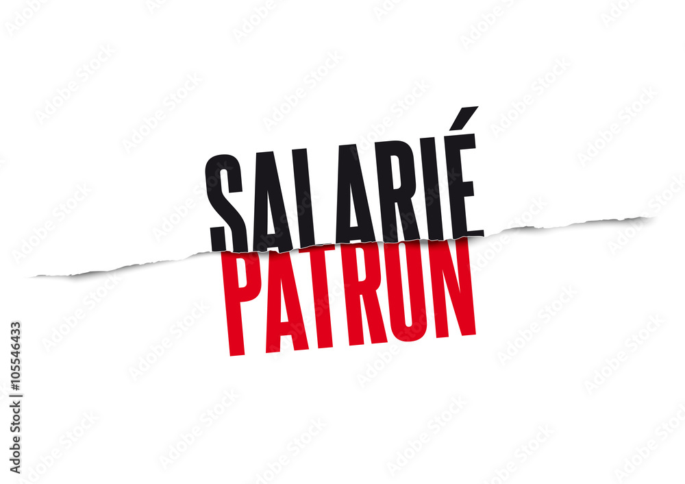 Fototapeta premium Salarié contre Patron