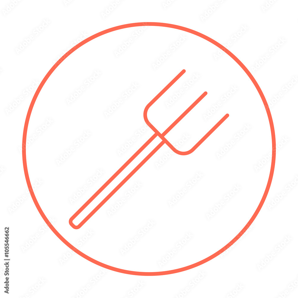 Pitchfork line icon. Pitchfork line icon.