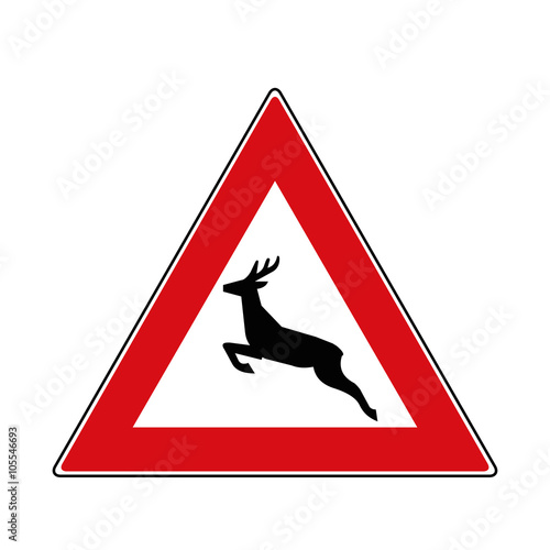 Verkehrsschild Wildwechsel 