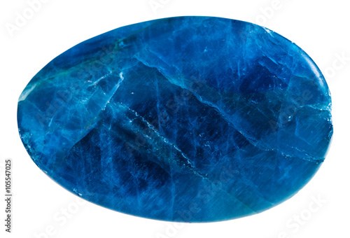 cabochon from blue kyanite mineral gemstone photo