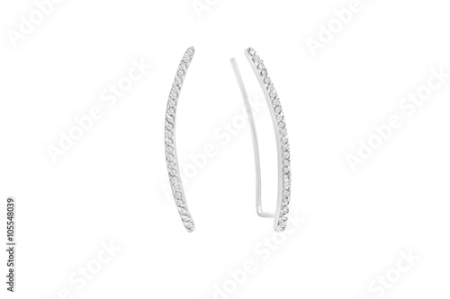 Trendy & Fashionable Curved Diamond Ear Pins 