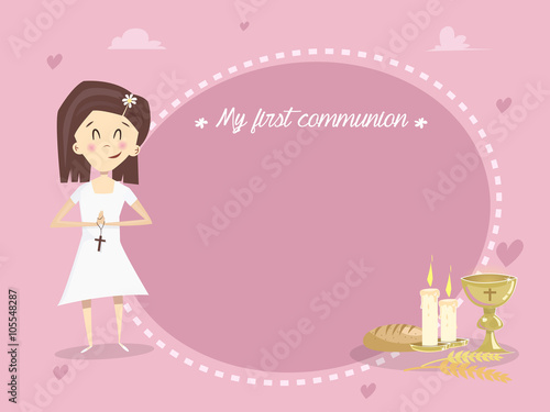 My first holy communion. Vector