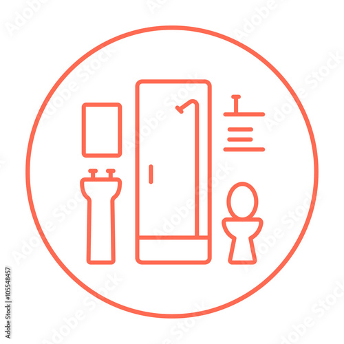 Bathroom line icon.