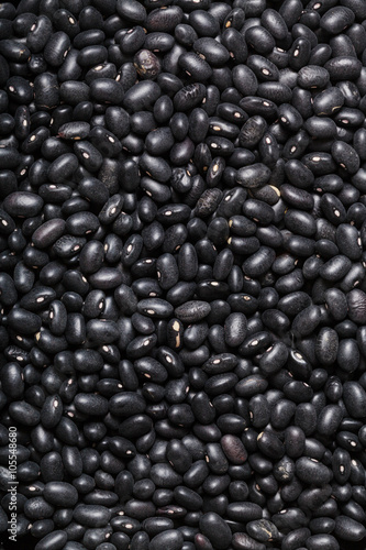 many raw Black beans