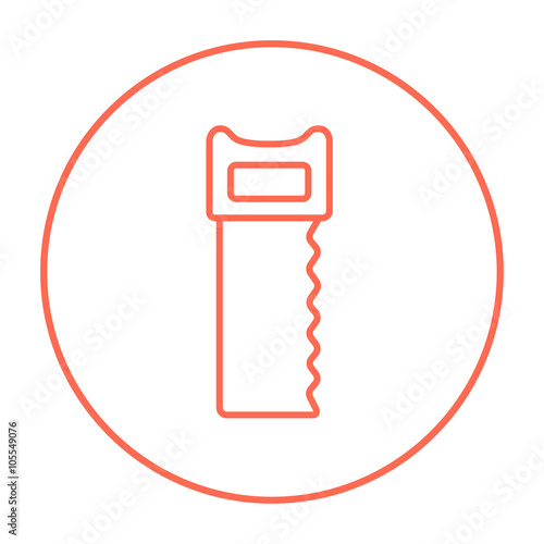 Saw line icon.