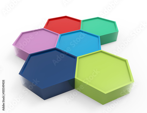 Free Download Infographic design with hexagons on the grey background. - GFXLoad