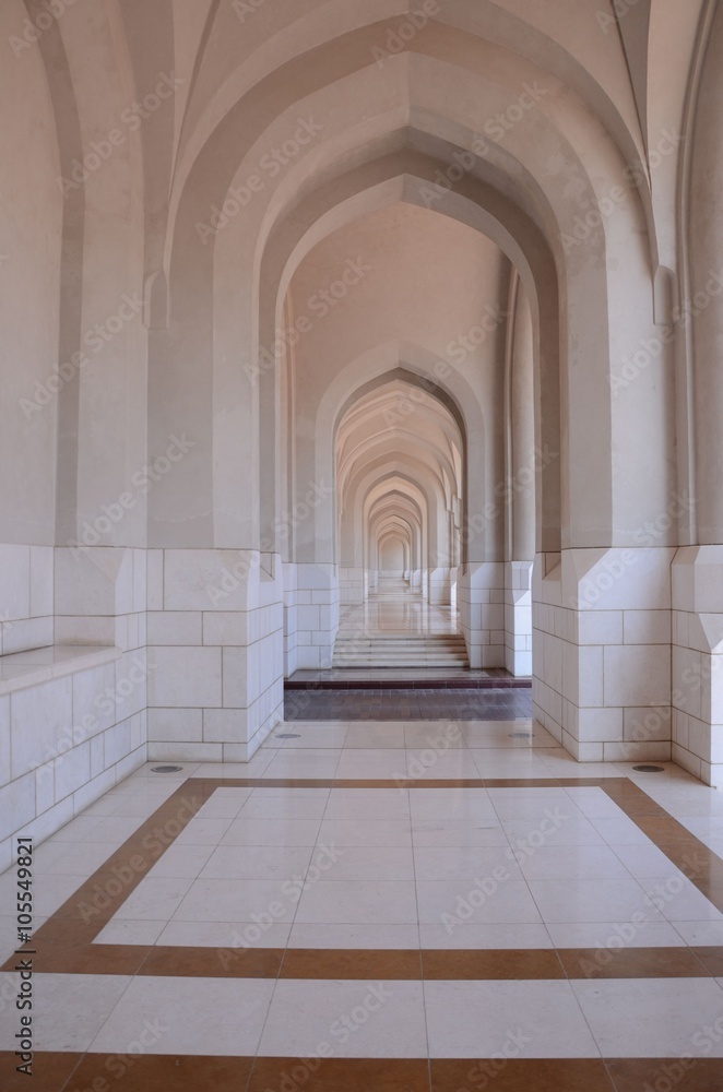 Archway white marble
