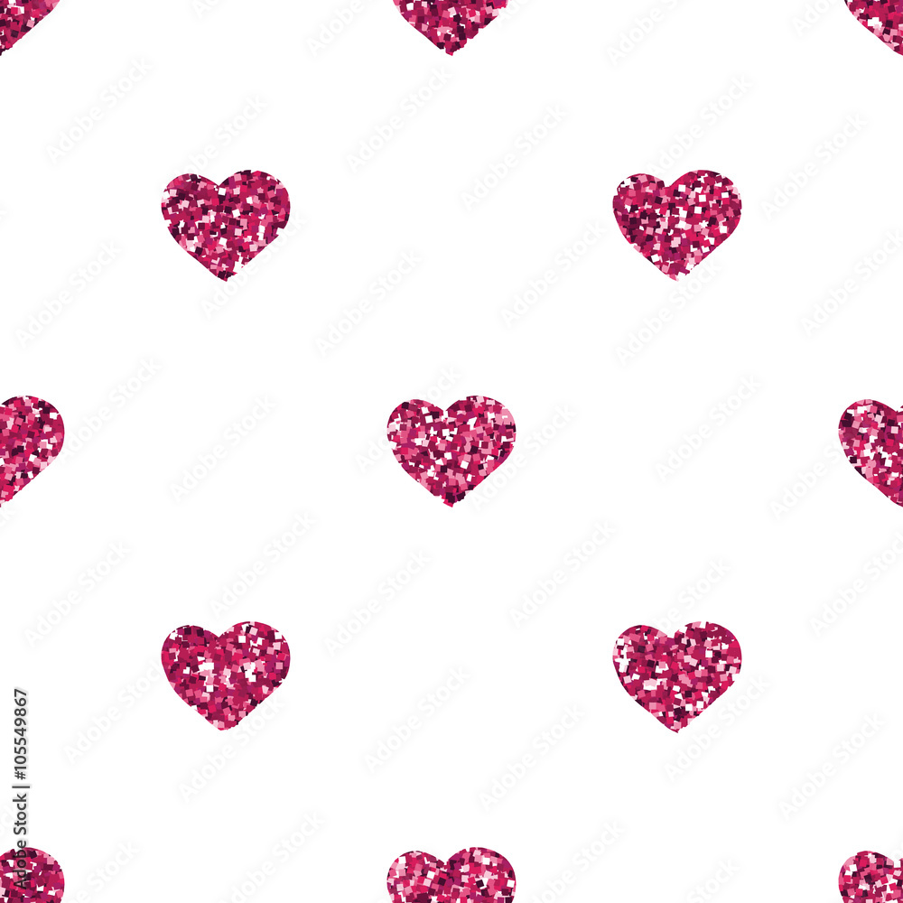 Glitter heart seamless pattern. Glitter heart seamless pattern.