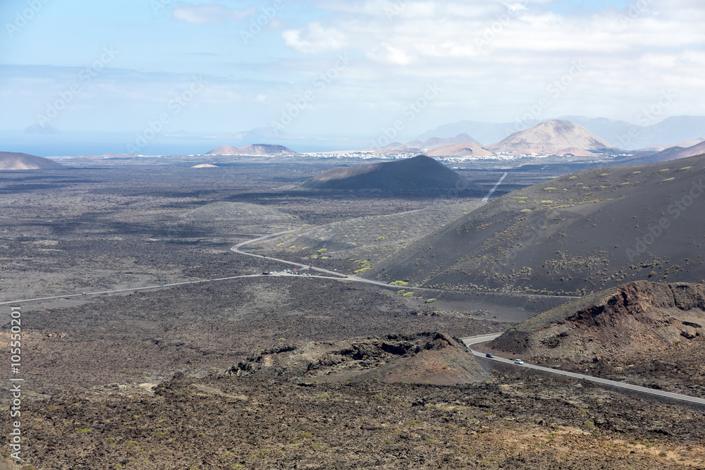 Timanfaya National Park in Lanzarote, Canary Islands, Spain