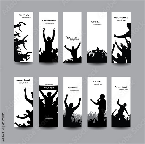 Advertising banners for sports championships and music concerts.