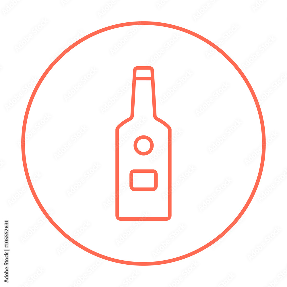Glass bottle line icon. Glass bottle line icon.