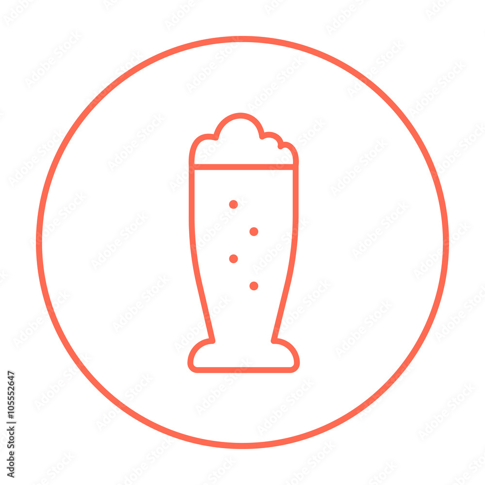 Glass of beer line icon. Glass of beer line icon.